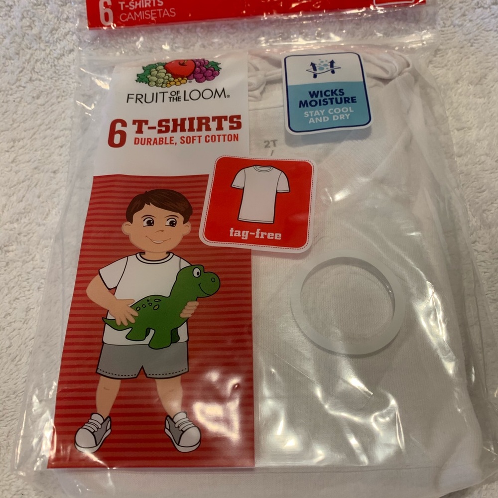 *SOLD* Fruit of the Loom Six White T-Shirts